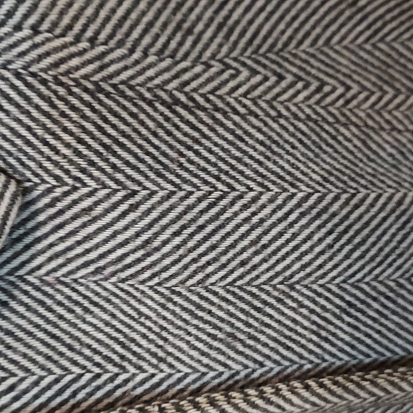 Vintage Liz Claiborne Herringbone Lined Wool Blend Winter Business Coat Large - Picture 6 of 13